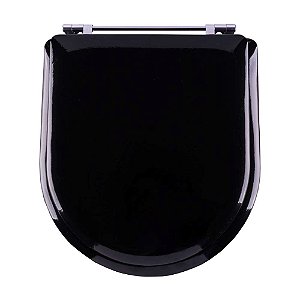 Tampa de Vaso Sanitário Almofadado Calypso Preto para vaso Incepa