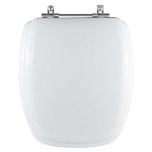 Tampa de Vaso Sanitário Almofadado Luxo Viseu Branco para Luzarte