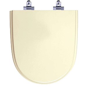 Tampa de Vaso Sanitário Laqueado Soft Close Mondiale Marfim (Bege) para vaso Celite