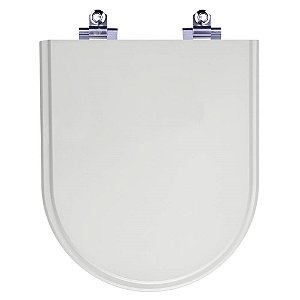 Tampa de Vaso Sanitário Laqueado Soft Close Carrara Cinza Real (Cinza Claro) para vaso Deca