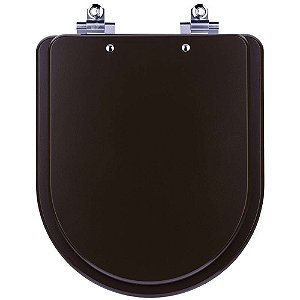 Tampa de Vaso Sanitário Laqueado Soft Close Carrara Marrom Fosco para vaso Deca