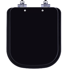 Tampa de Vaso Sanitário Laqueado Soft Close Piano Preto Fosco para vaso Deca