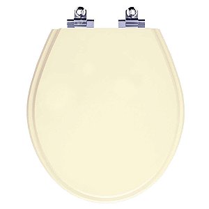Tampa de Vaso Sanitário Laqueado Soft Close Ravena Creme (Bege) para vaso Deca