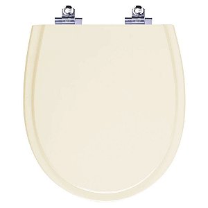 Tampa de Vaso Sanitário Laqueado Soft Close Polo Marfim (Bege) para vaso Hervy