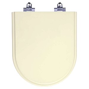 Tampa de Vaso Sanitário Laqueado Soft Close Valentina Marfim (Bege) para vaso Hervy