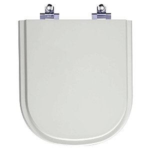 Tampa de Vaso Sanitário Laqueado Soft Close Etna Cinza Claro para vaso Icasa