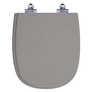 Tampa de Vaso Sanitário Laqueado Soft Close Sabatini Cinza Escuro para vaso Icasa