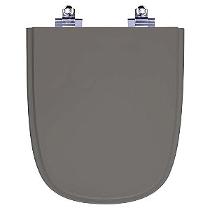 Tampa de Vaso Sanitário Laqueado Soft Close Ibiza Ambar (Cinza Escuro) para vaso Incepa