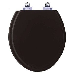 Tampa de Vaso Sanitário Laqueado Soft Close Convencional Preto para vaso Incepa