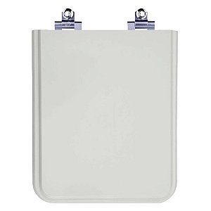 Tampa de Vaso Sanitário Laqueado Soft Close Square Cinza Platina (Cinza Claro) para vaso Incepa Cidamar