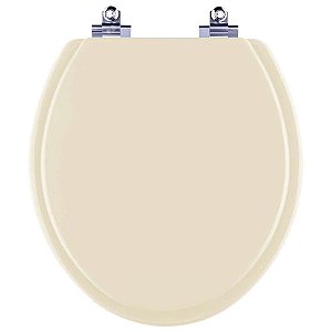 Tampa de Vaso Sanitário Laqueado Soft Close Angra Bone (Bege) para vaso Ideal Standard