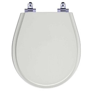 Tampa de Vaso Sanitário Laqueado Soft Close Avalon Sterling Silver (Cinza Claro) para vaso Ideal Standard