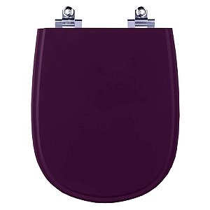 Tampa de Vaso Sanitário Laqueado Soft Close Paris Ametista para Ideal Std