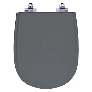 Tampa de Vaso Sanitário Laqueado Soft Close Paris Cinza Quartzo Ideal Std