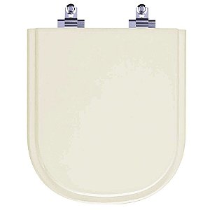 Tampa de Vaso Sanitário Laqueado Soft Close Square Bege Claro para vaso Lorenzetti