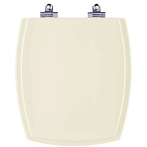 Tampa de Vaso Sanitário Laqueado Soft Close Anturius Bege Claro para vaso Luzarte