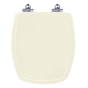 Tampa de Vaso Sanitário Laqueado Soft Close Valentina Bege Claro para vaso Santamarina