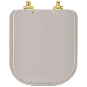 Tampa de Vaso Sanitário Laqueado Soft Close Axis Barbante para vaso Deca com Ferragem Dourada