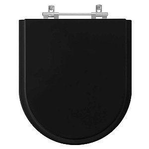 Tampa de Vaso Sanitário Laqueado Riviera Plus Preto para vaso Celite