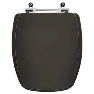 Tampa de Vaso Sanitário Laqueado Stylus Marrom Café para vaso Celite