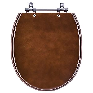 Tampa de Vaso Sanitário Laqueado De Ville Marrom Degradê para vaso Deca