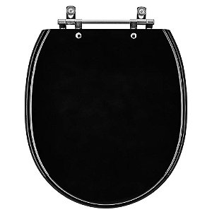 Tampa de Vaso Sanitário Laqueado De Ville Ébano (Preto) para vaso Deca