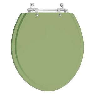 Tampa de Vaso Sanitário Laqueado Oval Verde Malva para vaso Deca