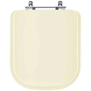 Tampa de Vaso Sanitário Laqueado Quadra Creme (Bege Claro) para vaso Deca