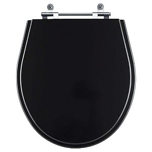 Tampa de Vaso Sanitário Laqueado Windsor Ébano (Preto) para vaso Deca