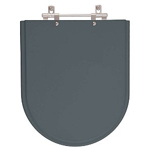 Tampa de Vaso Sanitário Laqueado Valentina Cinza Plus (Cinza Escuro) para vaso Hervy