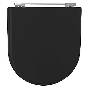 Tampa de Vaso Sanitário Laqueado Calypso Preto para vaso Incepa
