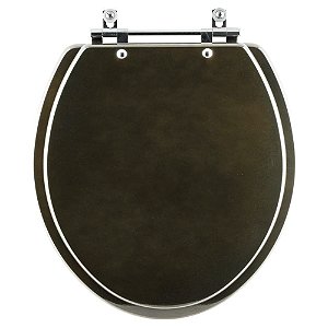 Tampa de Vaso Sanitário Laqueado Convencional Oval Marrom para vaso Ideal Standard