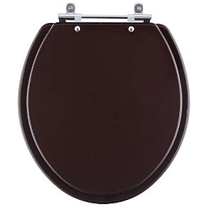 Tampa de Vaso Sanitário Laqueado Convencional Oval Marrom