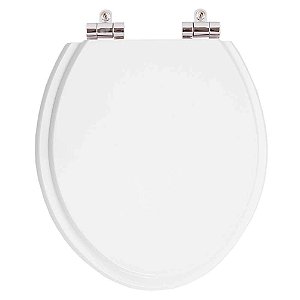 Tampa de Vaso Sanitário Poliéster Antibactéria SOFT Ravena Branco para vaso Deca