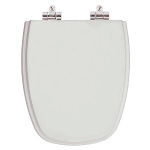 Tampa de Vaso Sanitário Poliéster Soft Close Venice Cinza Claro para vaso Belize