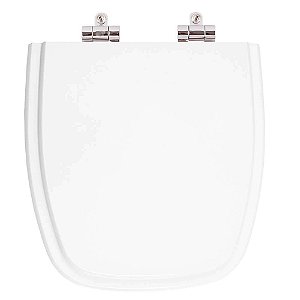 Tampa de Vaso Sanitário Poliéster Soft Close City Branco para vaso Celite