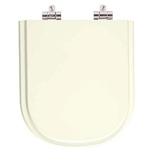 Tampa de Vaso Sanitário Poliéster Soft Close Life Pergamon (Bege Claro) para vaso Celite