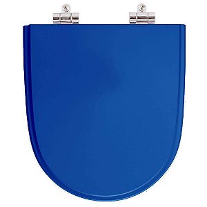 Tampa de Vaso Sanitário Poliéster Soft Close Mondiale Azul Mineral para vaso Celite