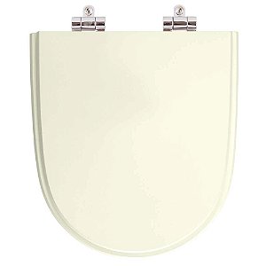 Tampa de Vaso Sanitário Poliéster Soft Close Mondiale Pergamon (Bege Claro) para vaso Celite