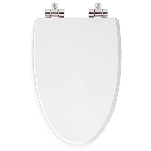 Tampa de Vaso Sanitário Poliéster Soft Close Proa Branco