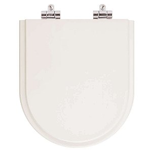 Tampa de Vaso Sanitário Poliéster Soft Close Smart Castanha Bege Fosco para vaso Celite