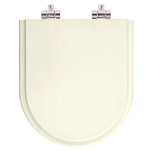 Tampa de Vaso Sanitário Poliéster Soft Close Smart Pergamon (Bege Claro) para vaso Celite
