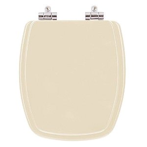 Tampa de Vaso Sanitário Poliéster Soft Close Stylus Marfim (Bege) para vaso Celite