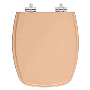 Tampa de Vaso Sanitário Poliéster Soft Close Stylus Pessego para vaso Celite