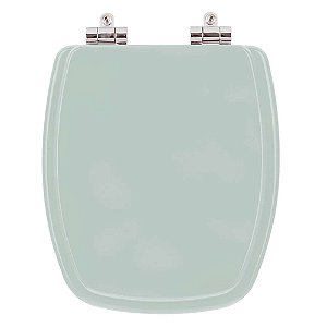 Tampa de Vaso Sanitário Poliéster Soft Close Stylus Verde Agua para vaso Celite