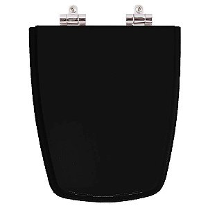 Tampa de Vaso Sanitário Poliéster Soft Close Stylus Excellence Preto para vaso Celite