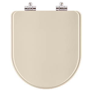 Tampa de Vaso Sanitário Poliéster Soft Close Carrara Amendoa para vaso Deca