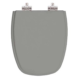 Tampa de Vaso Sanitário Poliéster Soft Close Monte Carlo Cinza Vip para vaso Deca