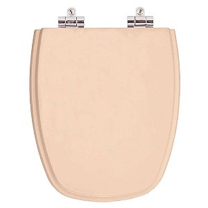 Tampa de Vaso Sanitário Poliéster Soft Close Monte Carlo Rosa Floral para vaso Deca