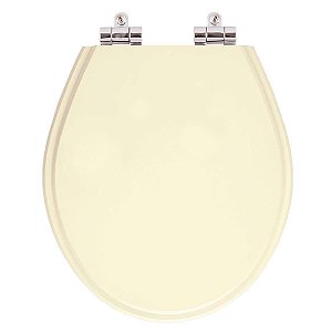 Tampa de Vaso Sanitário Poliéster Soft Close Ravena Creme para vaso Deca